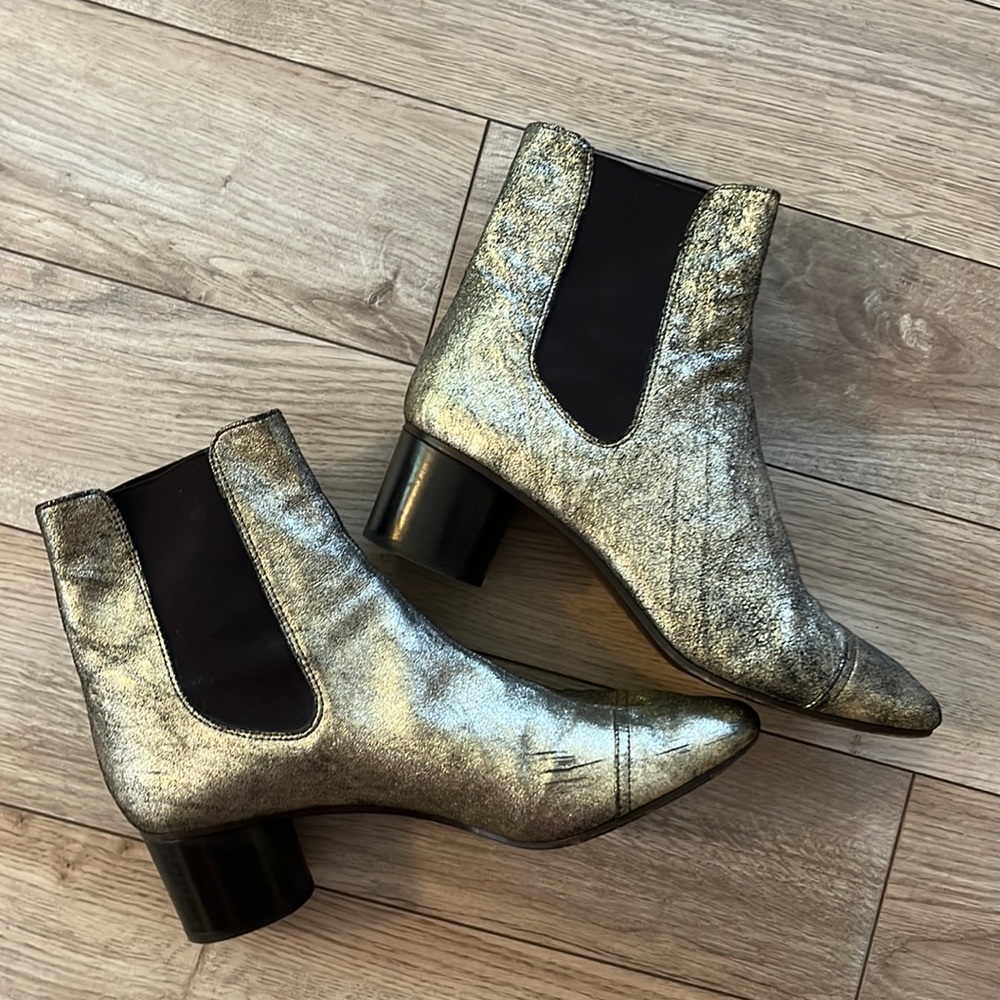 Isabel marant pewter booties size 39 Chelsea boots